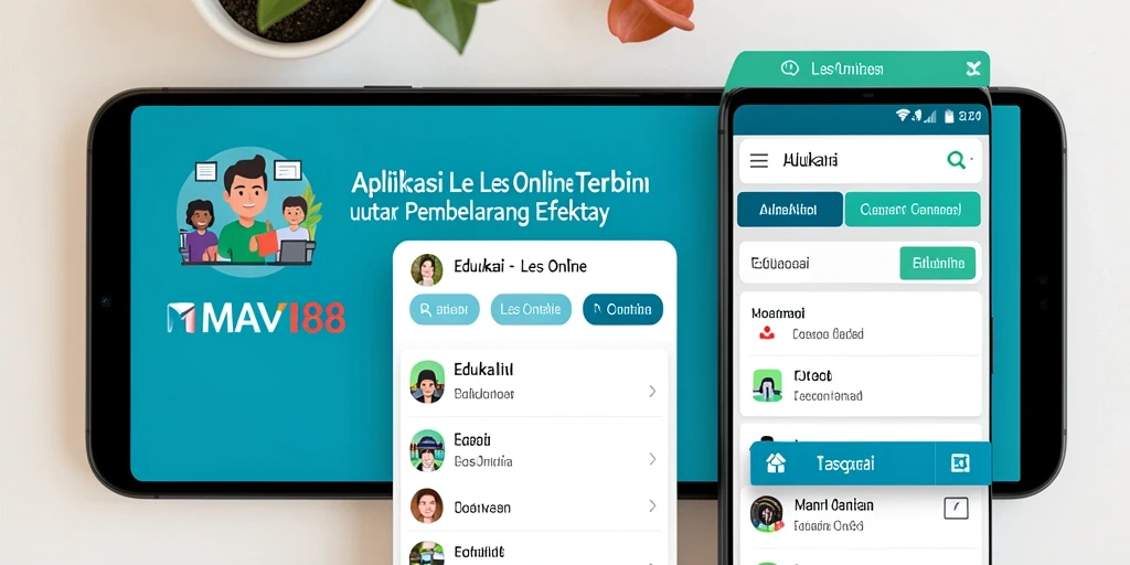 Antarmuka aplikasi Les Online AMAVI88 yang intuitif dan user-friendly.