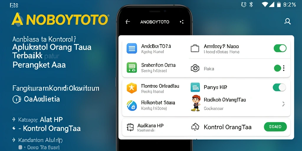 Tampilan antarmuka ANOBOYTOTO untuk kontrol kegiatan anak.