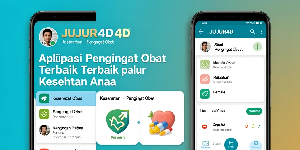 Antarmuka JUJUR4D yang bersih dan mudah digunakan untuk pengingat obat.