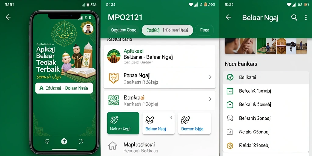 Antarmuka MPO2121 yang intuitif untuk belajar ngaji.