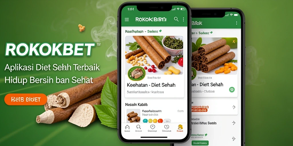Antarmuka ROKOKBET yang ramah pengguna untuk aplikasi Diet Sehat.