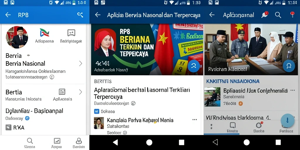 Antarmuka pengguna RP8 untuk berita nasional yang lengkap dan menarik.