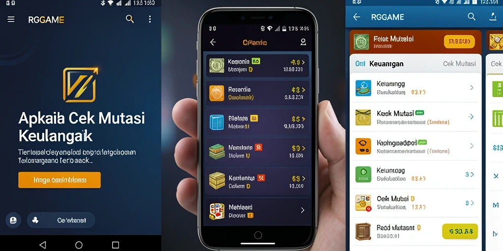 Antarmuka RPGAME yang menunjukkan riwayat mutasi keuangan dengan jelas.