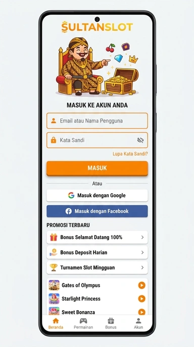 Masuk Akun Sultanslot untuk Pengguna Android
